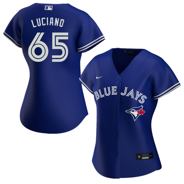 Nike Women #65 Elvis Luciano Toronto Blue Jays Baseball Jerseys Sale-Blue